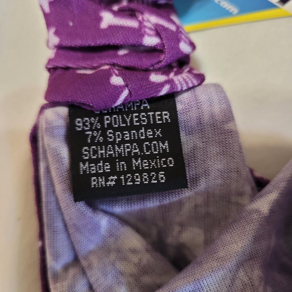Kawasaki Schampa Doo-Z Mini Coolskin Headband, Purple Skull, NEW - Picture 4 of 6